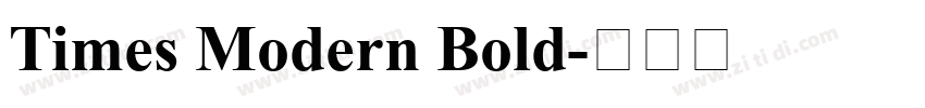 Times Modern Bold字体转换